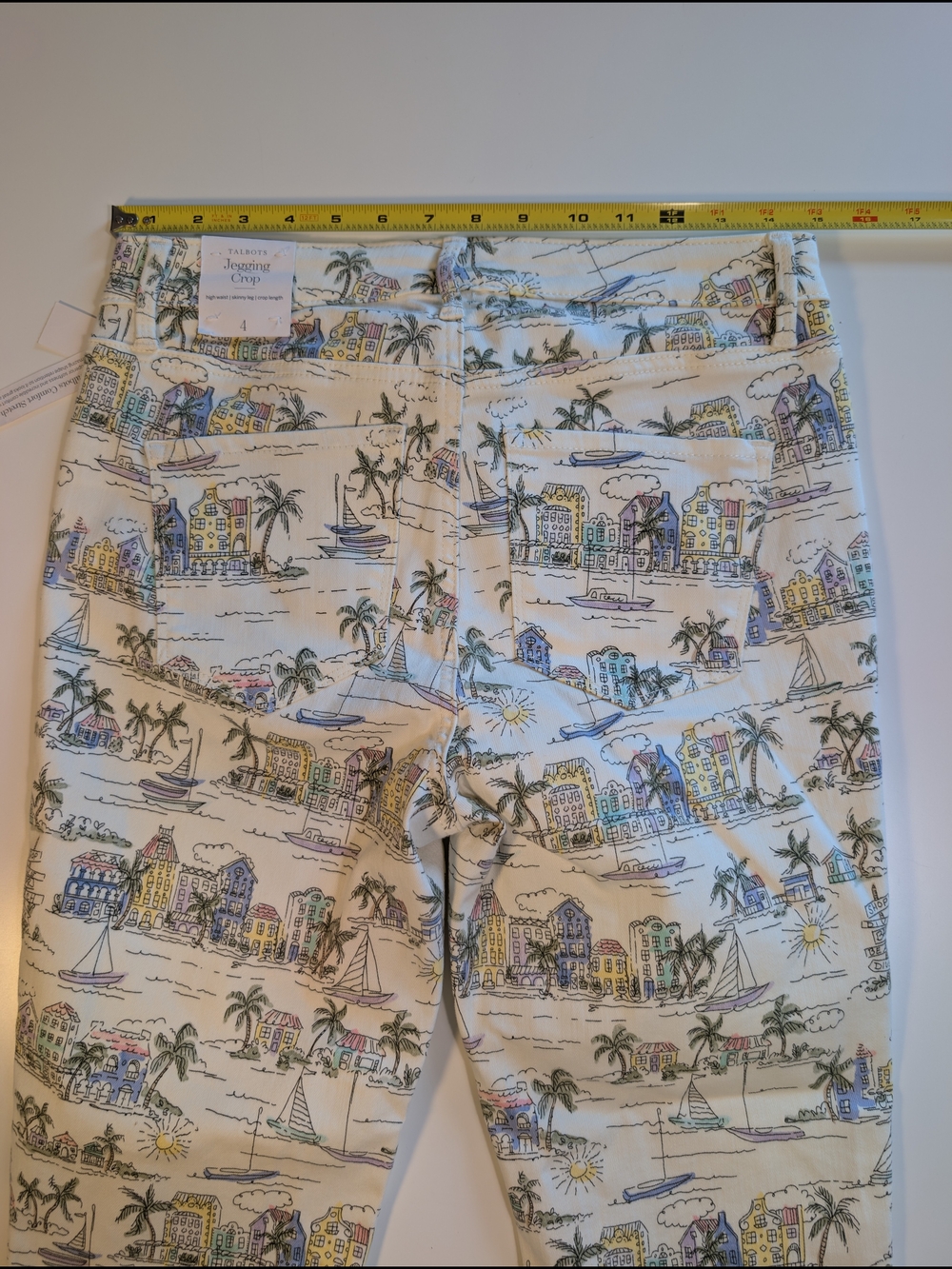 Talbots Novelty Coastal Crop Jeggings Sz 4 High Waist NWT - Picture 6 of 10